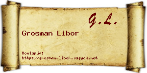 Grosman Libor névjegykártya